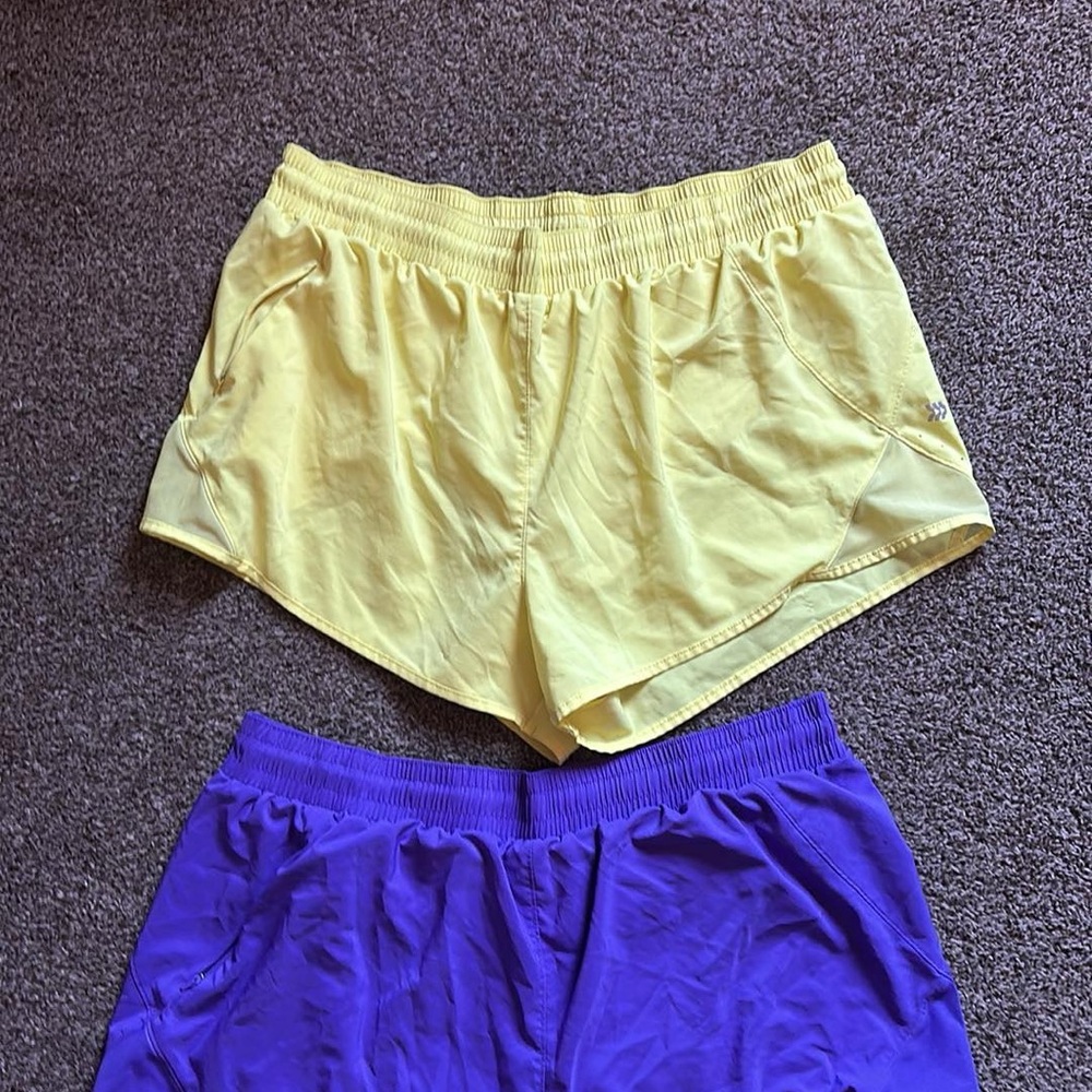 Yellow Women's Athletic Shorts